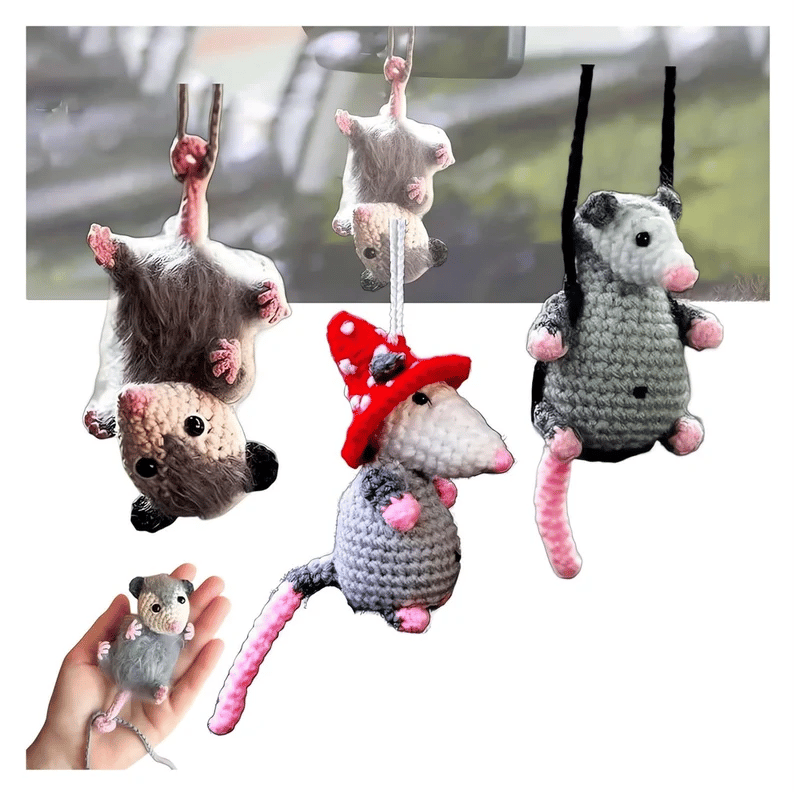 🚗🐾 Possum Rearview Mirror Ornament