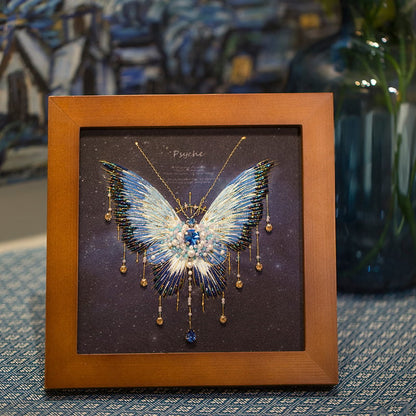 Butterfly Cross Stitch Decor DIY Embroidery Kit (Comes With Photo Frame)