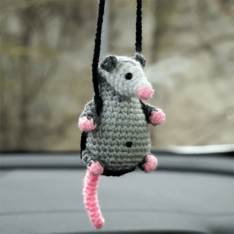 🚗🐾 Possum Rearview Mirror Ornament