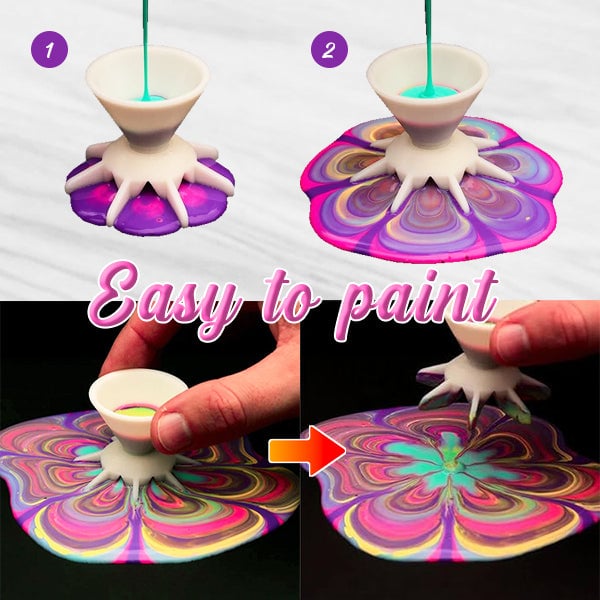 🎨Pouring Paint Flower Split Art Cup(3 PCS)