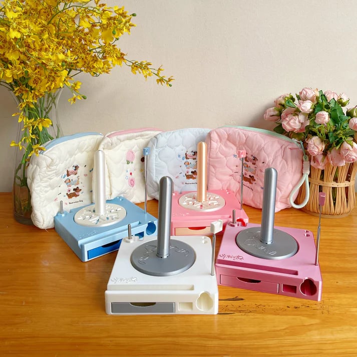 💜Hot Sale 49% OFF - Shiny Portable Multi-Functional Yarn Spool Box ✨