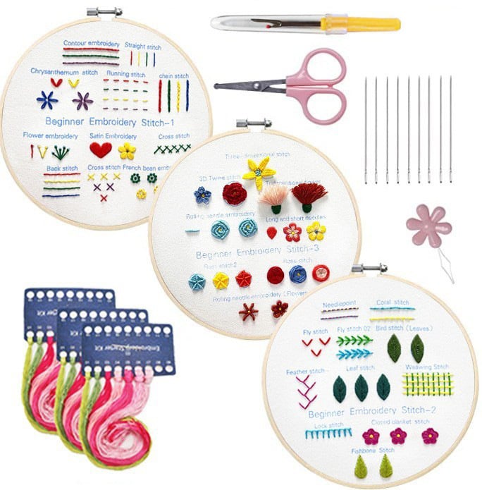 🔥Hot Sale 49% OFF-Embroidery Stitches Practice Kit (3 pcs)