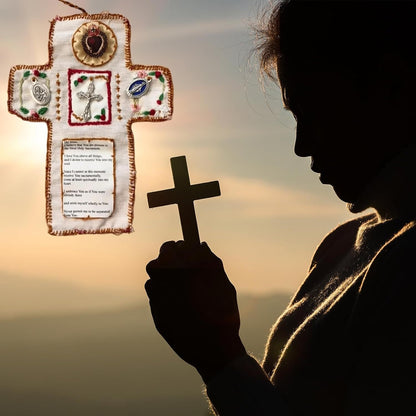 🔥Buy more save more-✝️pocket shrine WithSilver cross included Inside